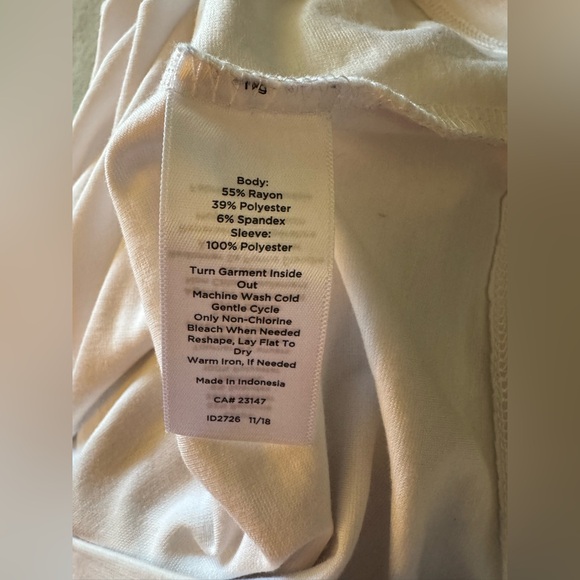 Talbots White Blouse with Mesh Embroidered
Sleeves - Picture 7 of 7